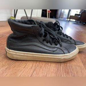 Vans black perforated skate hi sz womens 7.5